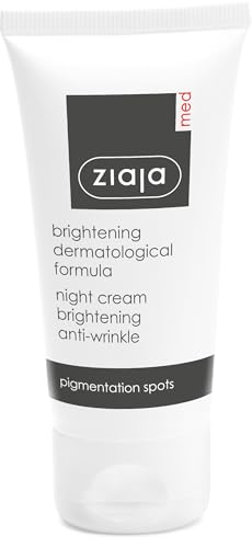 Ziaja Crema Facial Nocturna Blanqueadora, Fórmula Dermatológica Antiarrugas,...