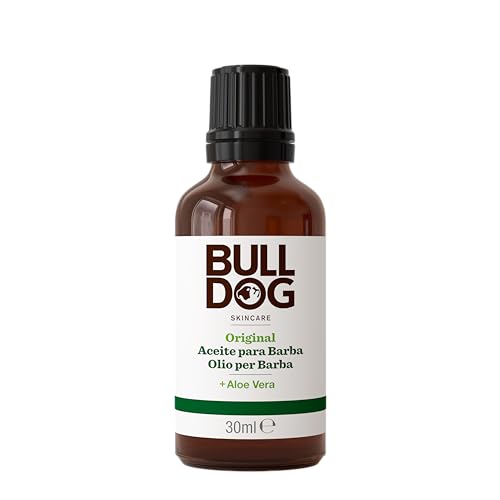 Bulldog Skincare For Men Original Aceite Barba - Hidratante facial, Marrón, 30...