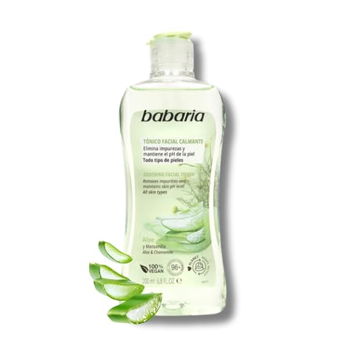 Babaria – Tonico Facial Calmante Con Aloe Vera Y Manzanilla | Tonico Facial...