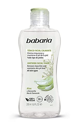 Babaria – Tónico Facial Calmante Con Aloe Vera Y Manzanilla - 200 Ml, Blanco