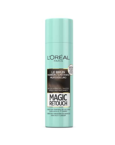 L'Oreal Paris Magic Retouch Spray Retoca Raíces y Canas, Castaño Oscuro, 150...