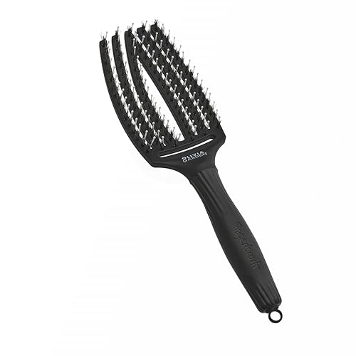 Olivia Garden Fingerbrush Care Iconic - Medium - Black - Detangling Hairbrush...