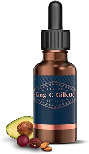 King C. Gillette Aceite Barba Hombre con Aceites de Origen Vegetal de Argán,...