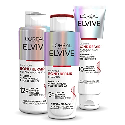 L'Oréal Paris Elvive Bond Repair Cofre Reconstrucción Pre-champú, Champú sin...