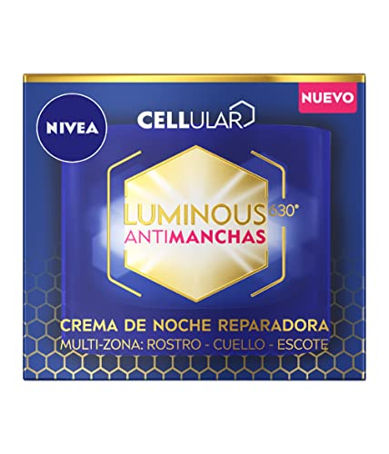 NIVEA Crema de Noche Reparadora Cellular Luminous 630 (1 x 50 ml), crema...