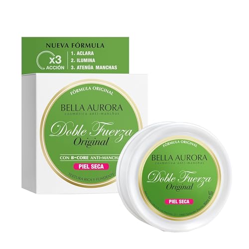 BELLA AURORA - Crema Doble Fuerza para Piel Seca 30 ml, Tratamiento Aclarante,...