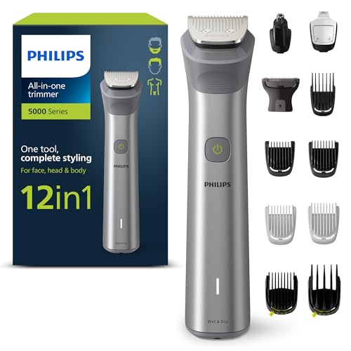 Philips Recortadora de Barba Serie 5000, Máquina Cortar Pelo, Cortapelos...