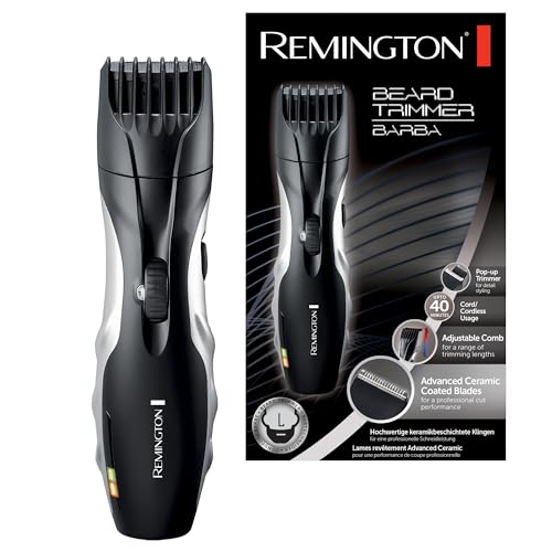 Remington Recortadora de Barba Ceramic Beard, Barbero con Cable e Inalámbrico,...