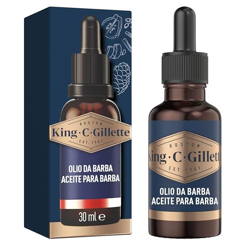King C. Gillette Aceite Barba Hombre con Aceites de Origen Vegetal de Argán,...