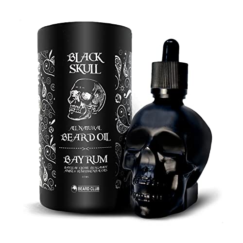 Aceite para Barba Black Skull - Bay Rum - Edición Limitada - 60ml - Natural y...