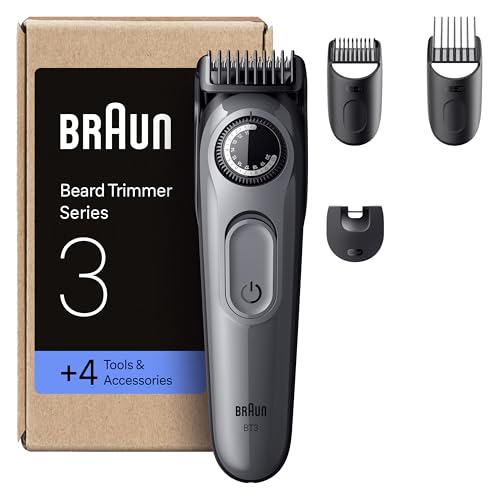 Braun Recortadora De Barba Series 3 BT3525, Barbero Recargable, +4 Accesorios De...