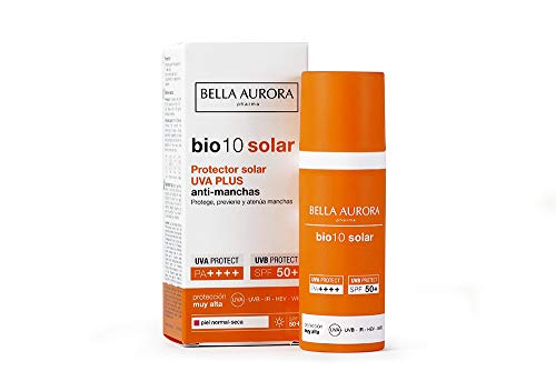 Bella Aurora Crema Facial Solar Anti-Manchas SPF 50+ Piel Normal-Seca, 50 ml |...