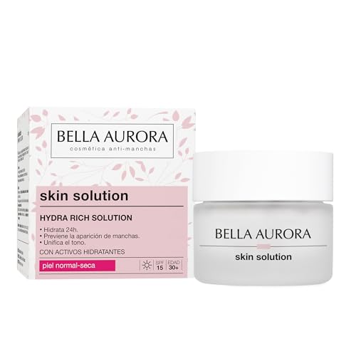 BELLA AURORA - Hydra Rich Solution 50 ml, Crema Facial de Día, 24H Hidratación...