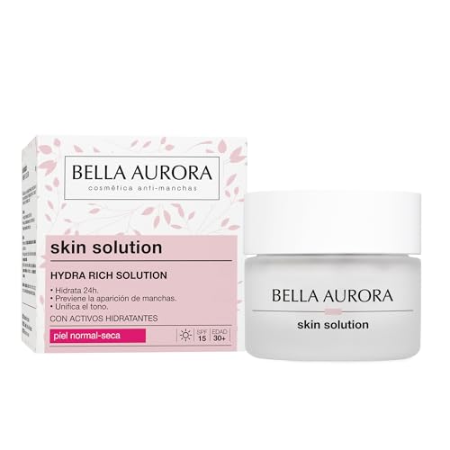 BELLA AURORA - Hydra Rich Solution 50 ml, Crema Facial de Día, 24H Hidratación...