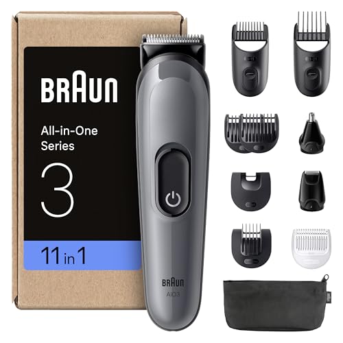 Braun Recortadora Todo En Uno Series 3 AIO3565, Kit De Styling 11en1 Para Barba...