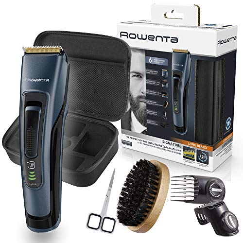 Rowenta Recortadora de barba Signature TN4500 - Kit de barba de acero...