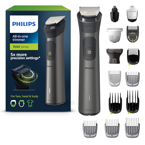 Philips Recortadora de Barba Serie 7000, Máquina Cortar Pelo, Cortapelos...