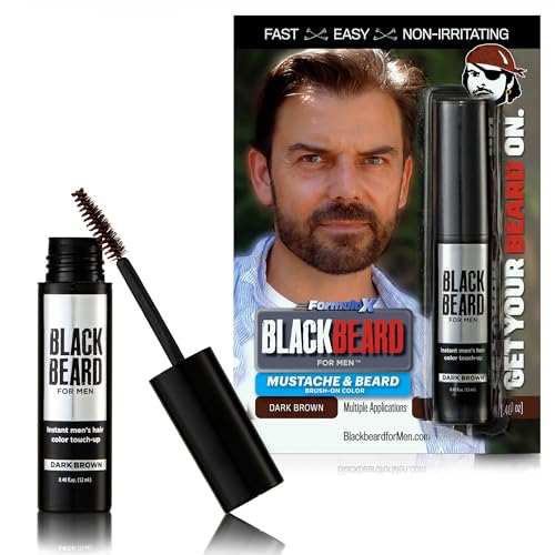 Colorante temporal para barba Blackbeard for Men de 12 ml, color marrón oscuro