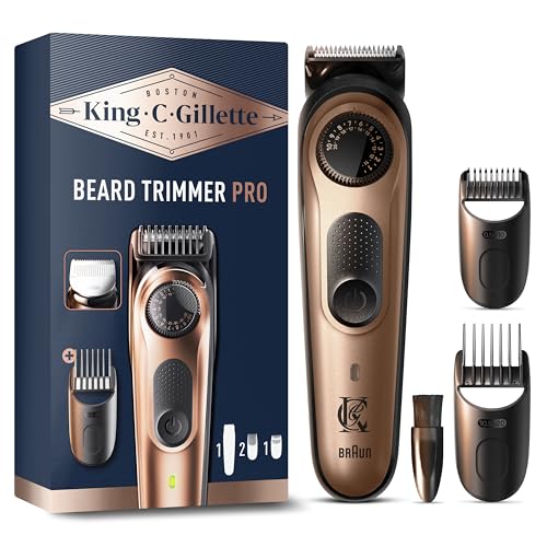 King C. Gillette Recortadora Eléctrica De Barba PRO Para Hombre,Dial De...