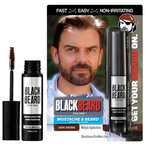 Colorante temporal para barba Blackbeard for Men de 12 ml, color marrón oscuro